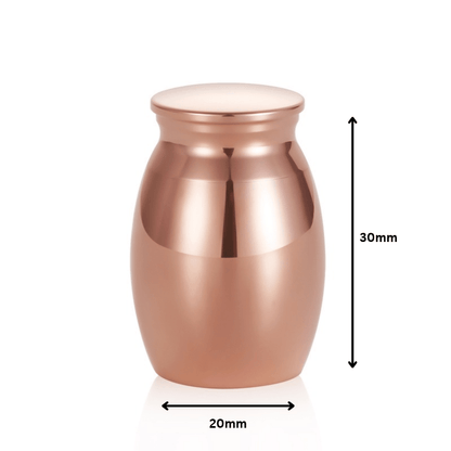Mini Thimble Urn 30mm - Rose Gold Tone - PREMIUM URNS