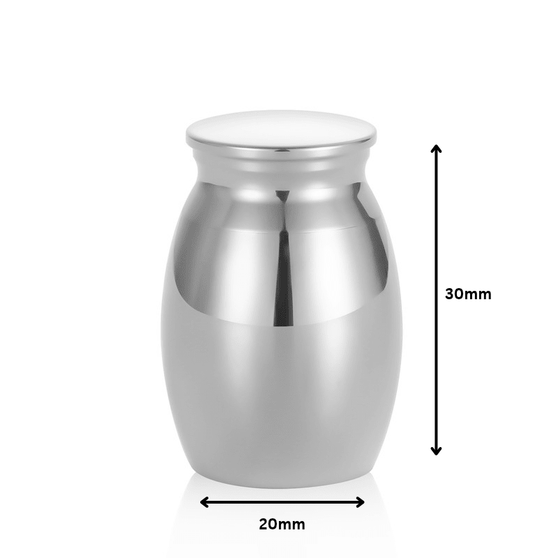 Mini Thimble Urn 30mm - Silver Tone - PREMIUM URNS