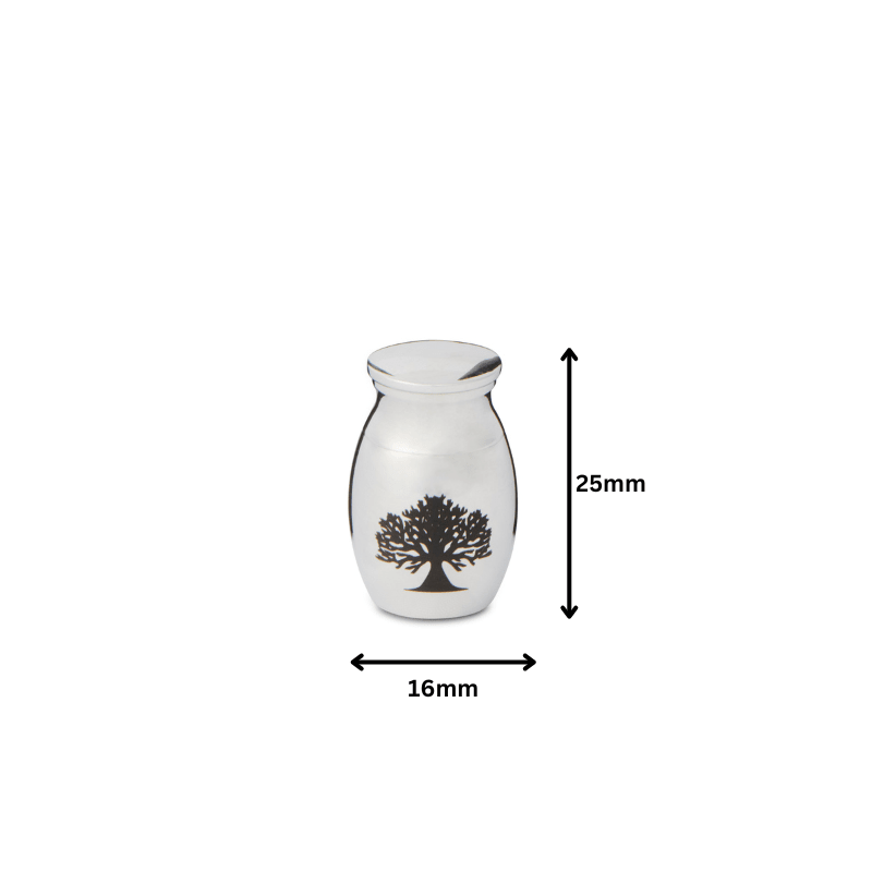 Mini Tree of Life 25mm Thimble Urn - Silver Tone - PREMIUM URNS