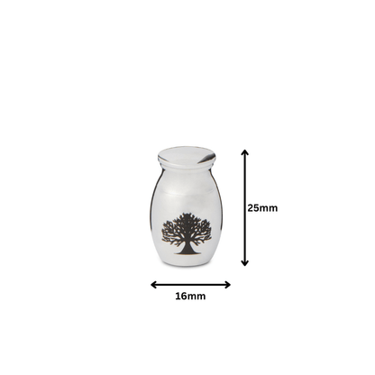 Mini Tree of Life 25mm Thimble Urn - Silver Tone - PREMIUM URNS