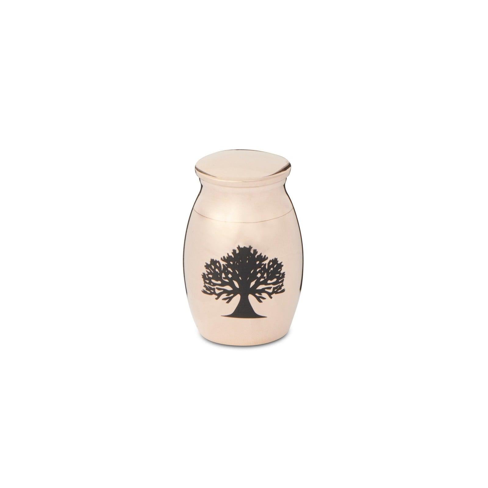 Mini Tree of Life 30mm Thimble Urn - Rose Gold Tone - PREMIUM URNS