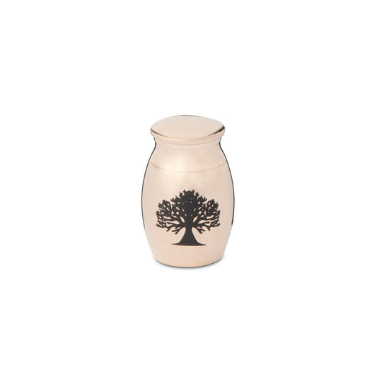 Mini Tree of Life 30mm Thimble Urn - Rose Gold Tone - PREMIUM URNS