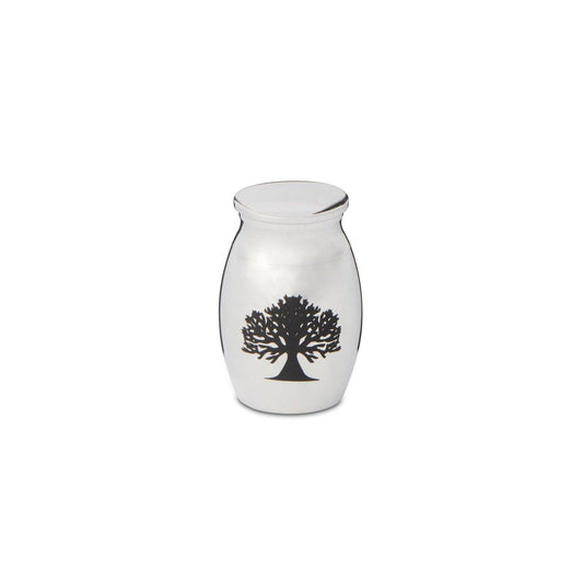 Mini Tree of Life 30mm Thimble Urn - Silver Tone - PREMIUM URNS