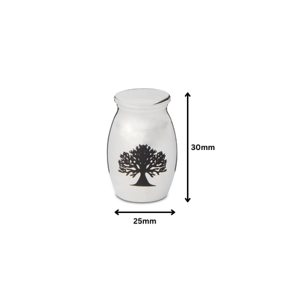 Mini Tree of Life 30mm Thimble Urn - Silver Tone - PREMIUM URNS