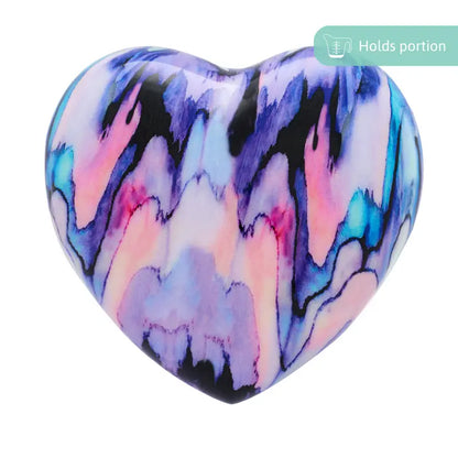 Modern Blue Heart Urn Large - PREMIUM URNS
