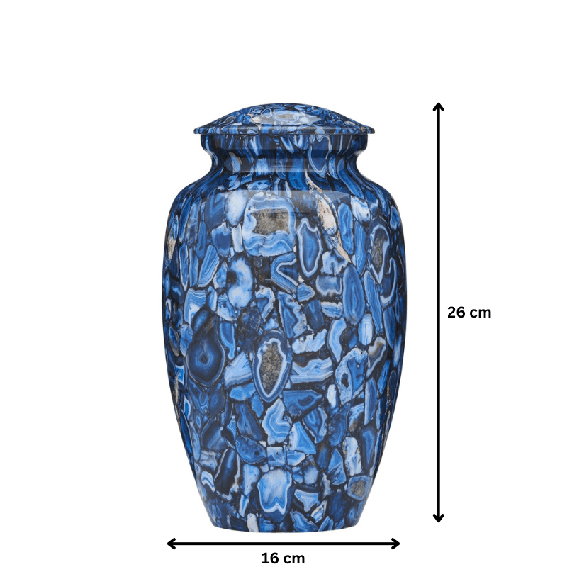 Modern Blue Opal Adult Urn - PREMIUM URNS