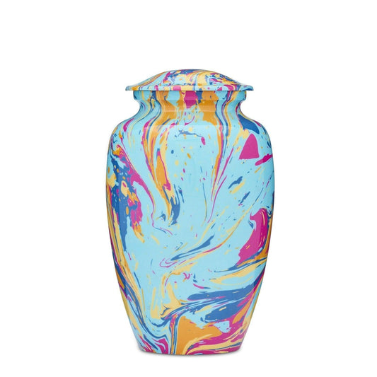 Modern Multi Colour Abstract Adult Urn - PREMIUM URNS