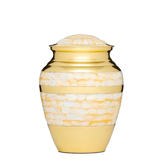 Mother of Pearl Gold Adult Urn - PREMIUM URNS
