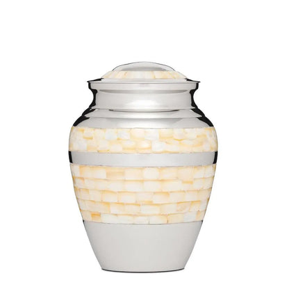 Mother of Pearl Nickel Adult Urn - PREMIUM URNS