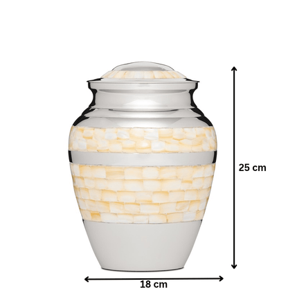 Mother of Pearl Nickel Adult Urn - PREMIUM URNS