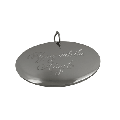 Oval Name Tag Silver - PREMIUM URNS