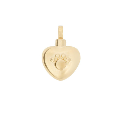 Paw Heart Pendant 14ct Gold Vermeil - PREMIUM URNS