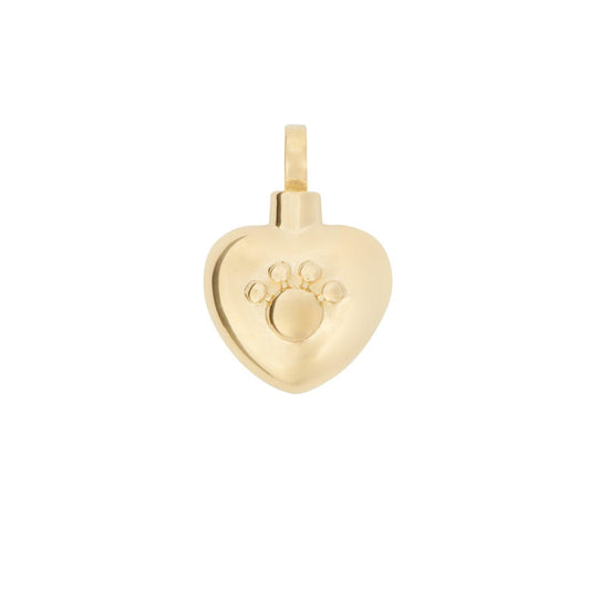 Paw Heart Pendant 14ct Gold Vermeil - PREMIUM URNS