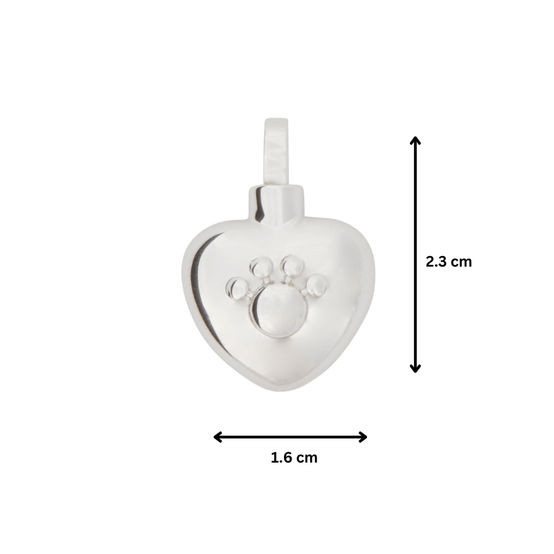 Paw Heart Pendant 925 Silver - PREMIUM URNS