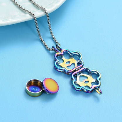 Paw Print Urn Pendant Rainbow - PREMIUM URNS