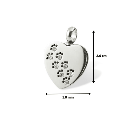 Paws to Heaven Heart Pendant - PREMIUM URNS