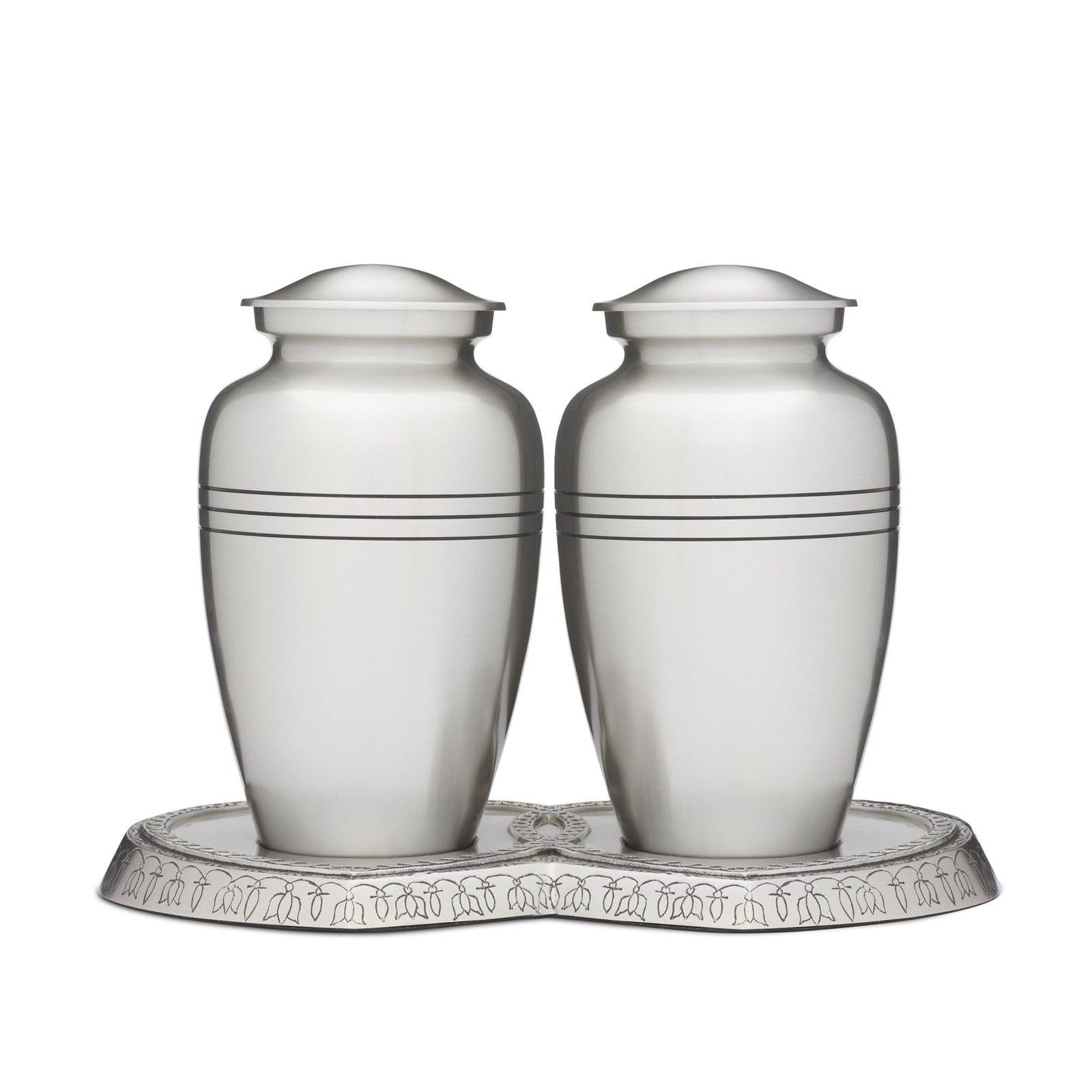 Pewter Double Companion Urn Set - PREMIUM URNS