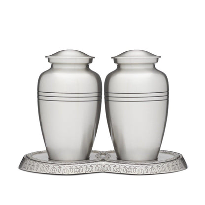 Pewter Double Companion Urn Set - PREMIUM URNS