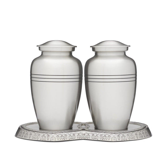 Pewter Double Companion Urn Set - PREMIUM URNS