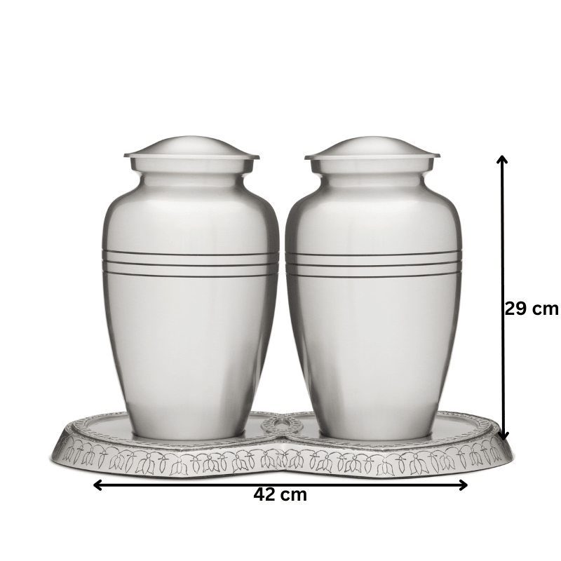 Pewter Double Companion Urn Set - PREMIUM URNS