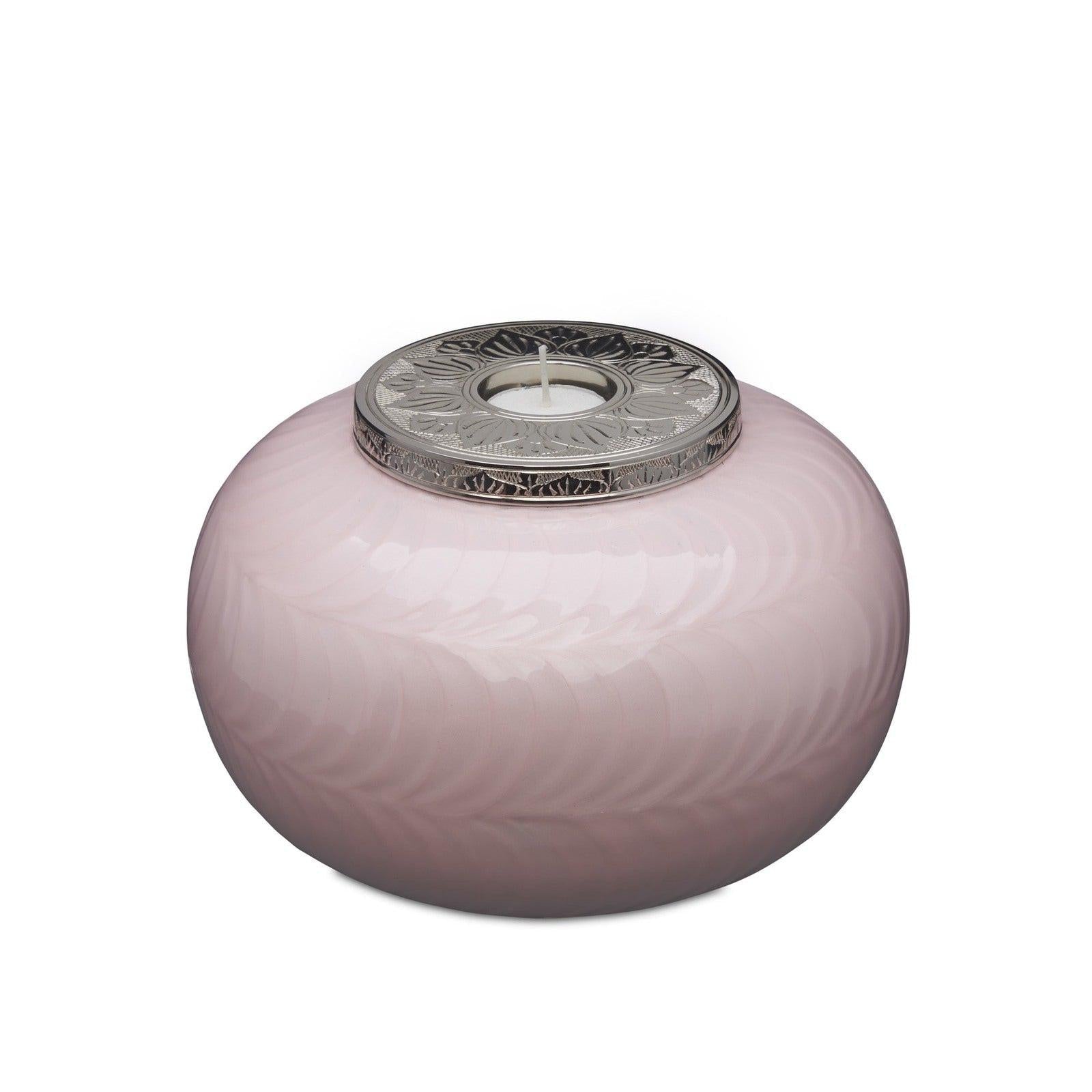 Pink and Silver Candle Urn - Adult - PREMIUM URNS