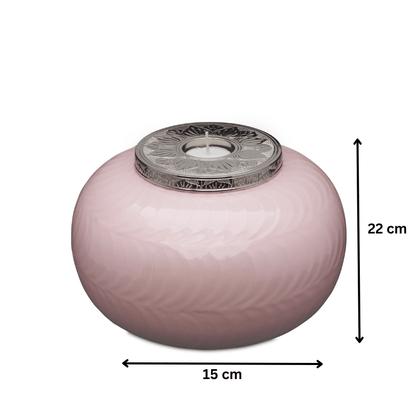 Pink and Silver Candle Urn - Adult - PREMIUM URNS