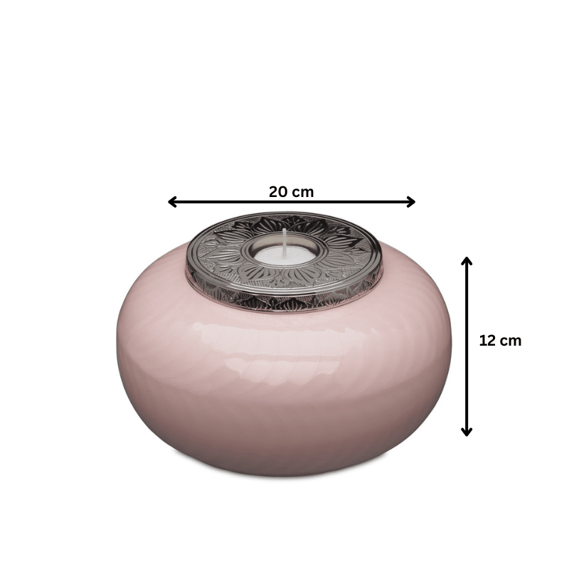 Pink and Silver Candle Urn - Medium - PREMIUM URNS