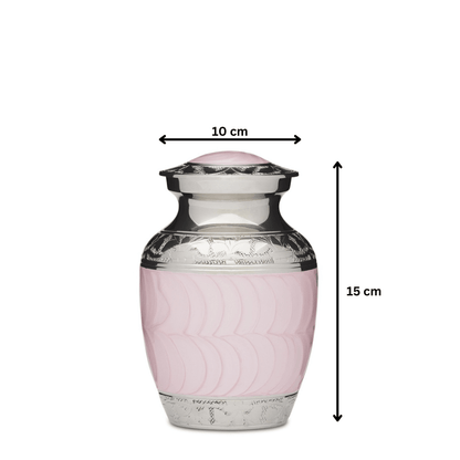 Pink Enamel & Nickel - 6" Medium - PREMIUM URNS