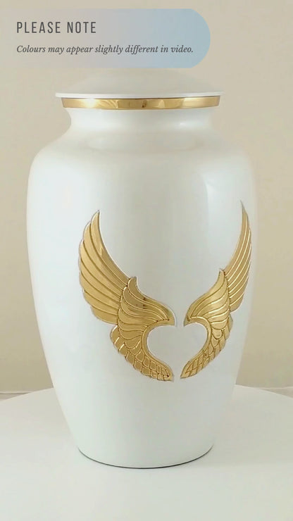 Gold Angel Wings Urn