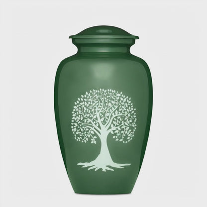 Tree of Life Green Large Adult Urn