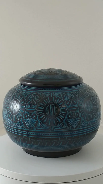 Black with Blue Floral