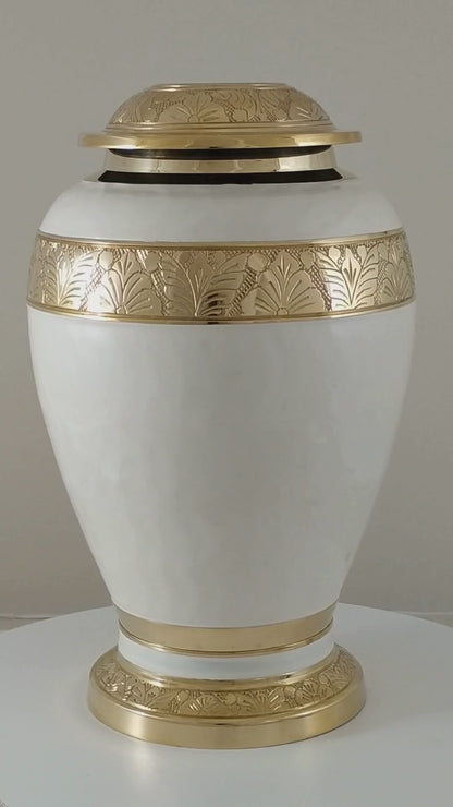 Embassy Gold and White Urn