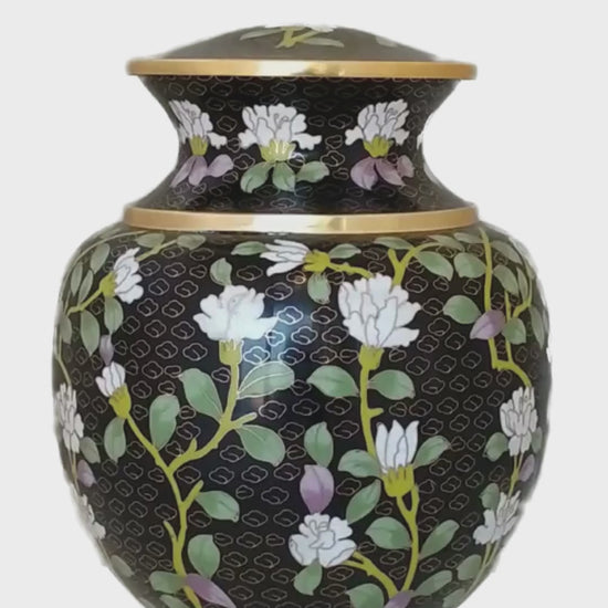 Cloisonne cremation urn
