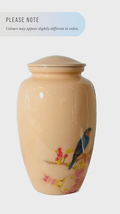 Birds with Blossom Urn