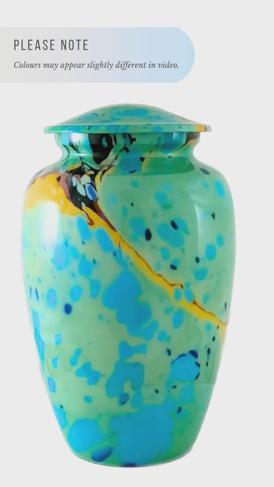 modern green cremation urn