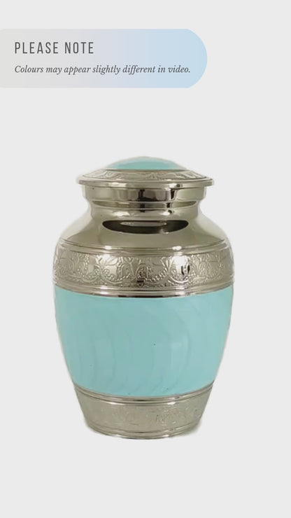 Blue Enamel & Nickel - 6"