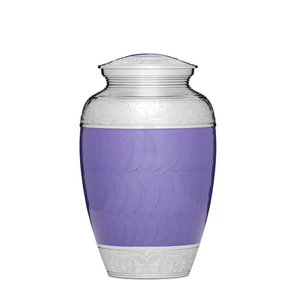 Purple and Silver Adult Urn - PREMIUM URNS