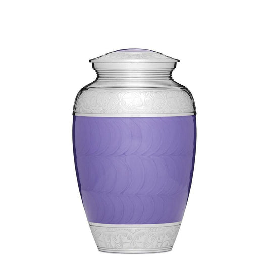 Purple and Silver Adult Urn - PREMIUM URNS