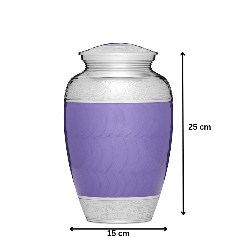 Purple and Silver Adult Urn - PREMIUM URNS