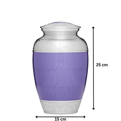 Purple and Silver Adult Urn - PREMIUM URNS