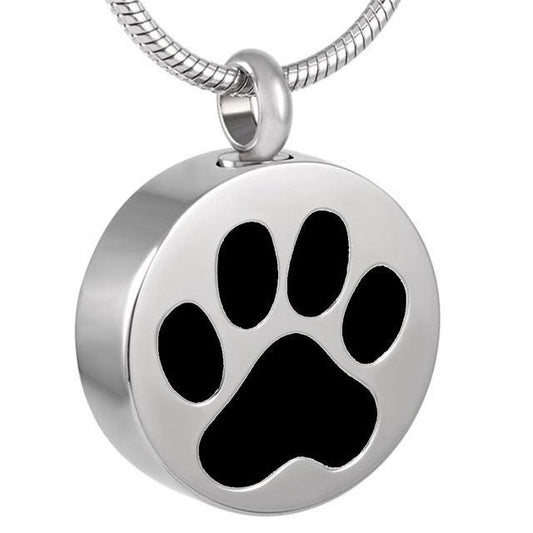 Round Pet Paw Print - PREMIUM URNS