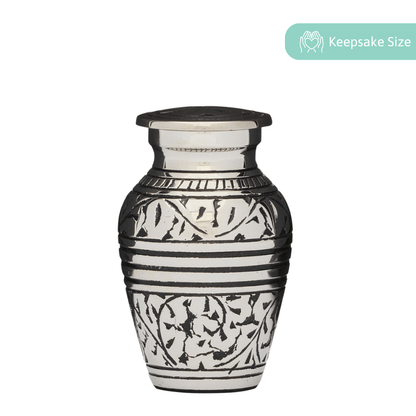 Silver Acorn Leaf Keepsake - PREMIUM URNS