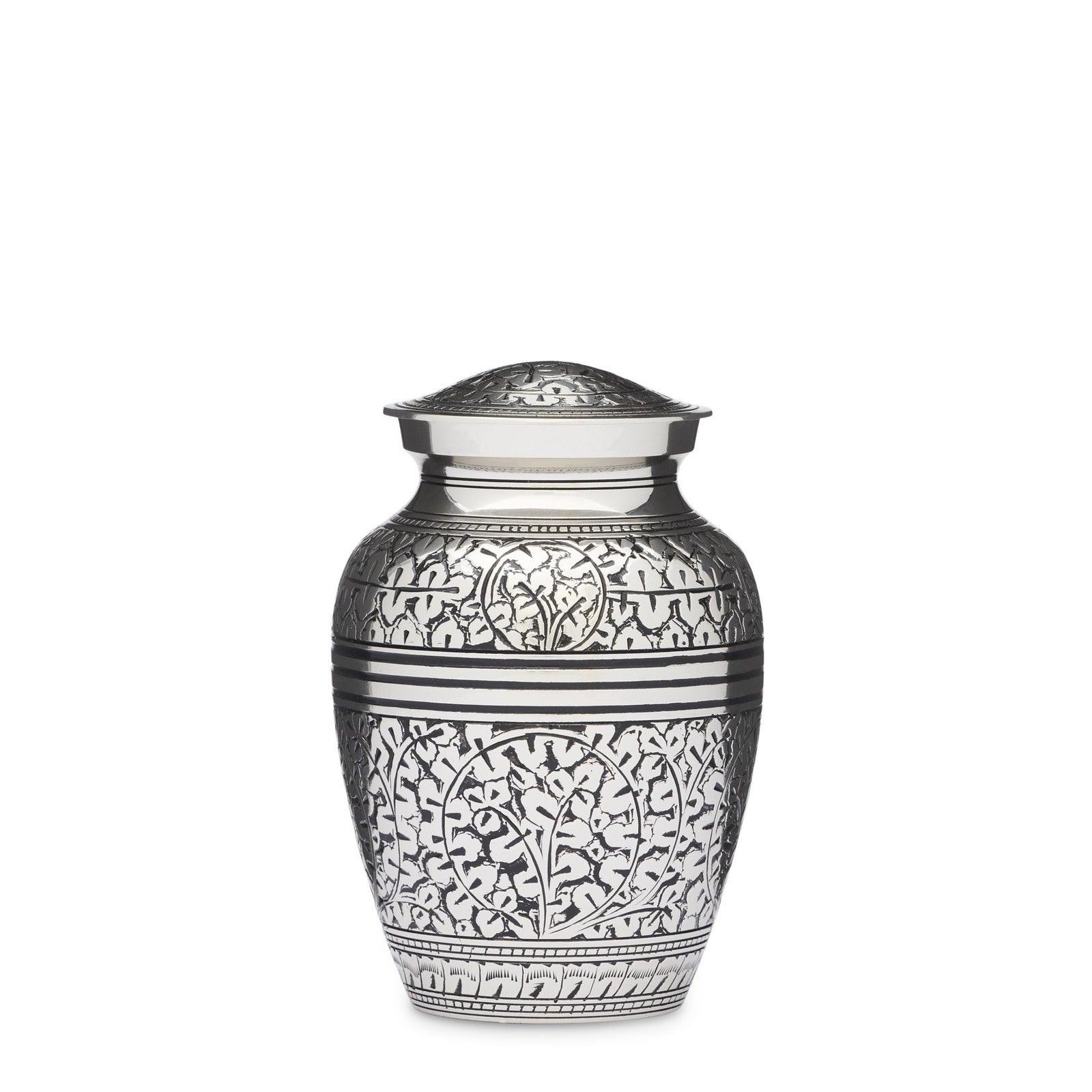 Silver Acorn Leaf - Medium - PREMIUM URNS