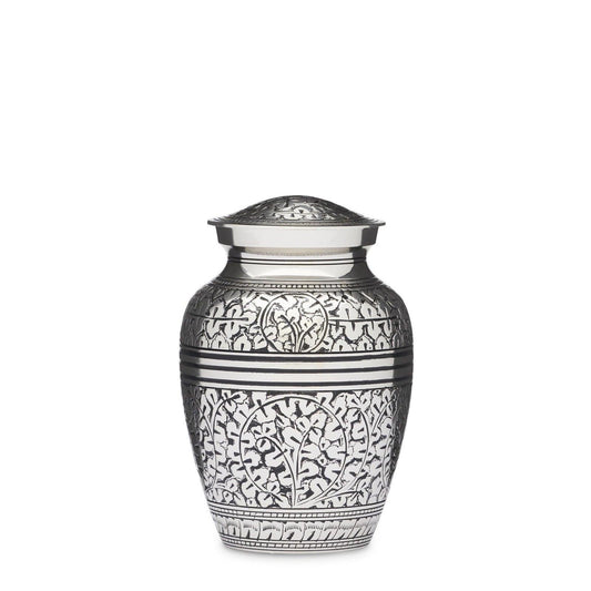 Silver Acorn Leaf - Medium - PREMIUM URNS