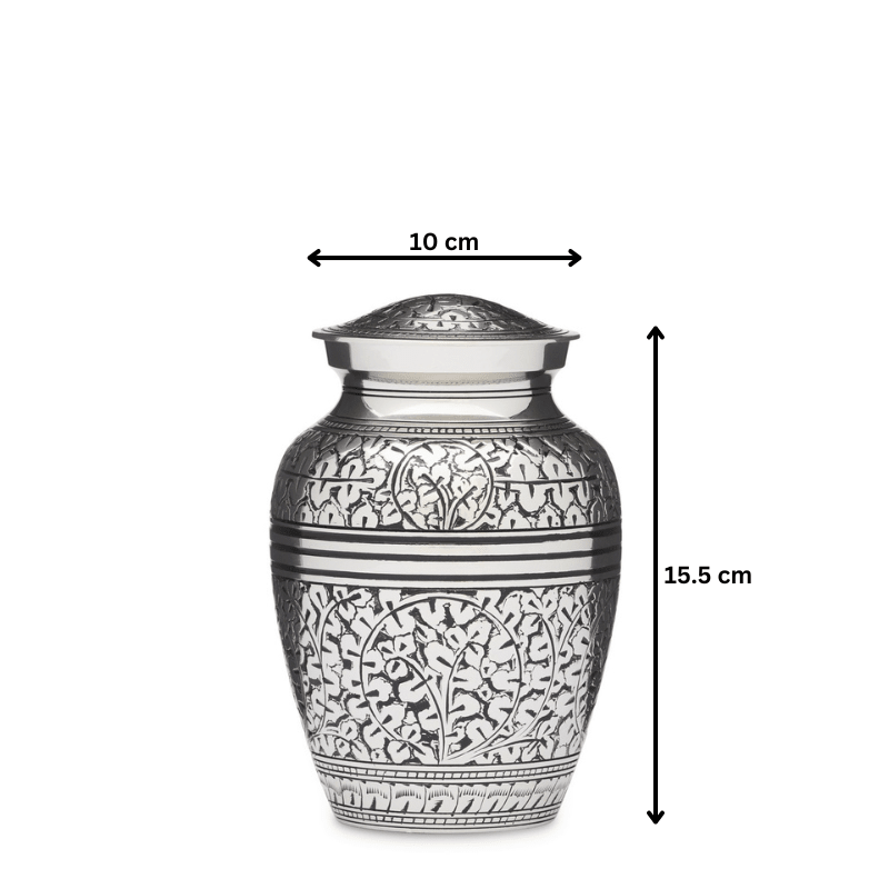 Silver Acorn Leaf - Medium - PREMIUM URNS