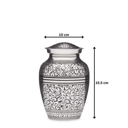 Silver Acorn Leaf - Medium - PREMIUM URNS