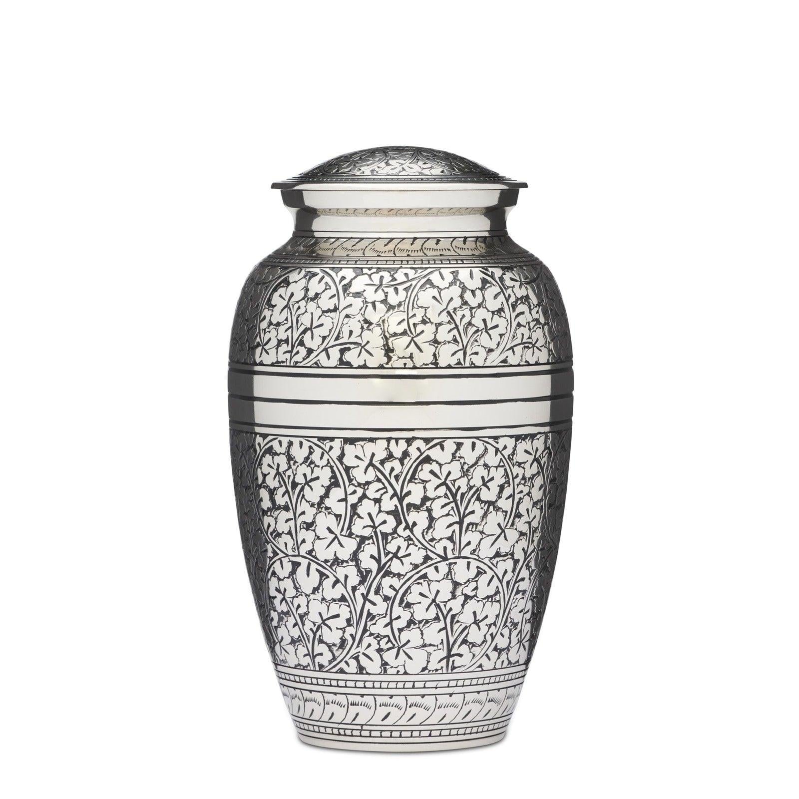 Silver Acorn Leaf Urn - Adult - PREMIUM URNS