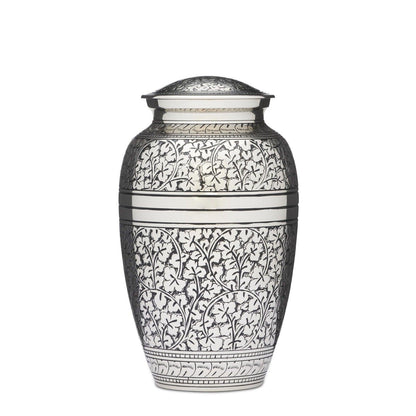 Silver Acorn Leaf Urn - Adult - PREMIUM URNS