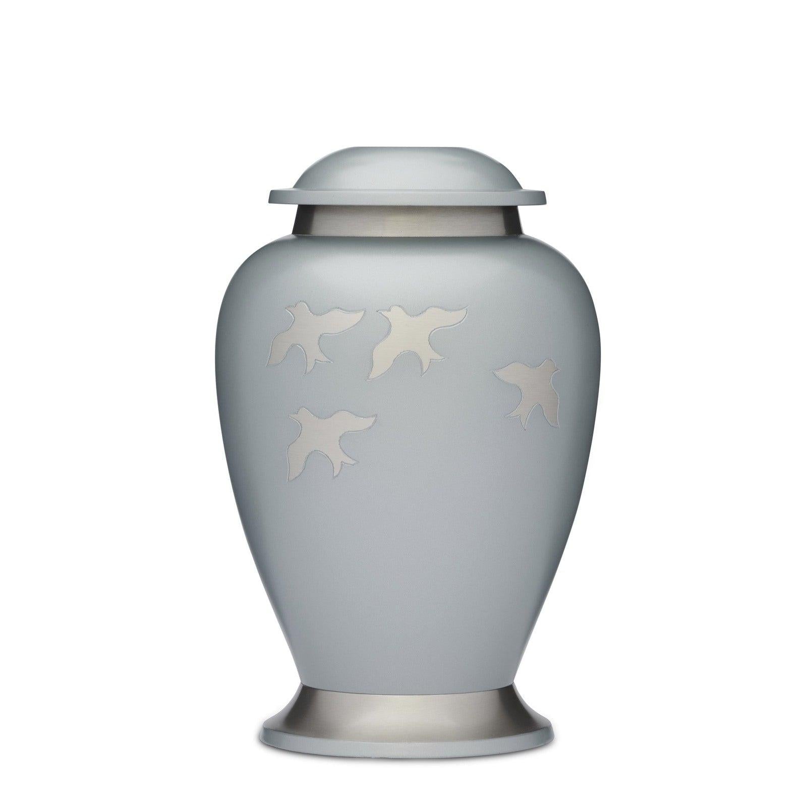 Silver Birds Adult Urn - PREMIUM URNS
