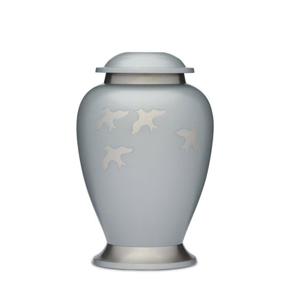 Silver Birds Adult Urn - PREMIUM URNS